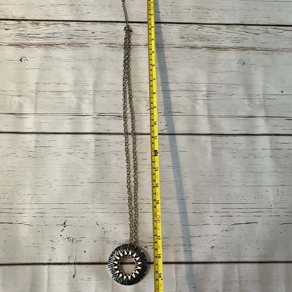 Statement necklace, Red and Gold - Picture 3 of 6